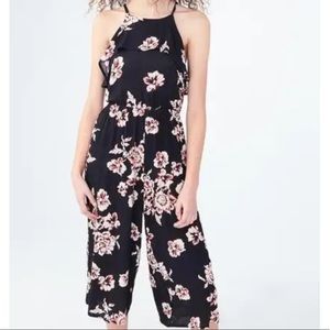 Aeropostale Black Flower Jumpsuit